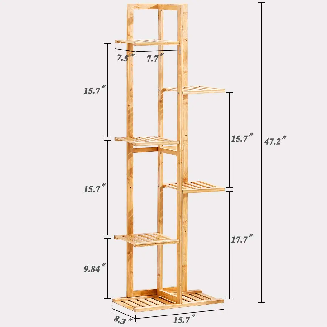 Пользовательский стеллаж для комнатных и уличных садовых бамбуковых растений и цветов