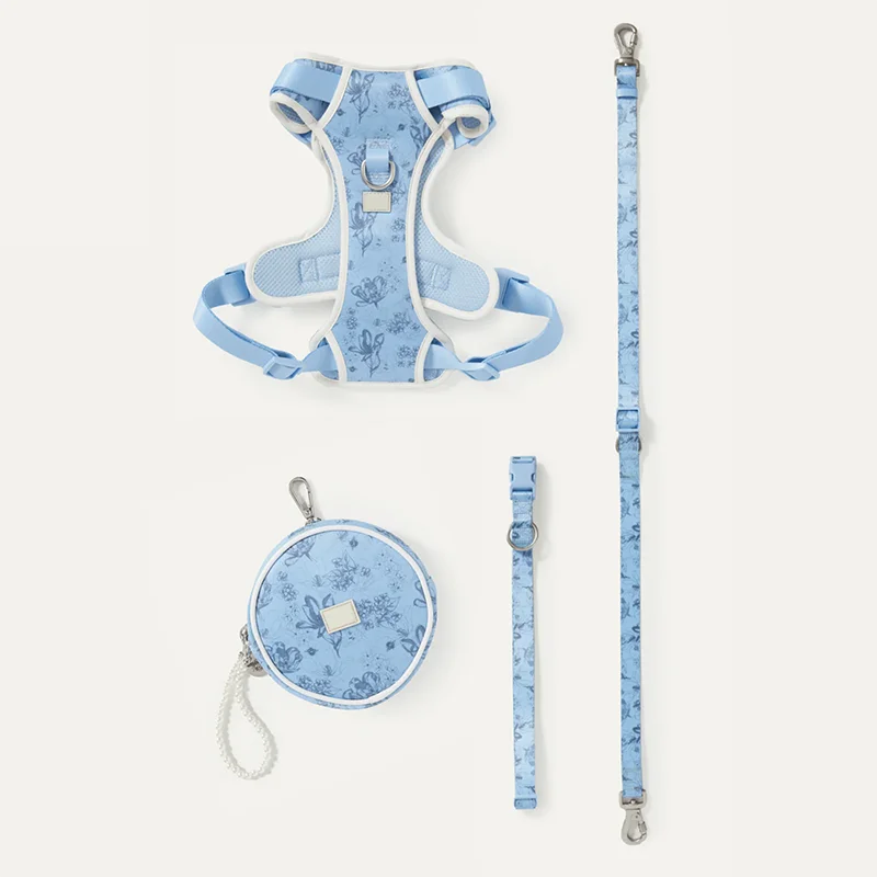 Персонализированные аксессуары для домашних животных мягкие двусторонние быстросъемные полиэфирные узоры собачий ошейник набор поводков