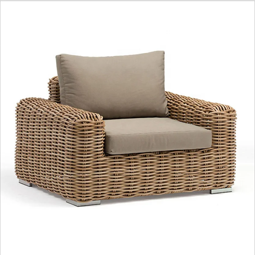 hot sale wicker furniture outdoor for garden beach hotel club ready to ship stock rattan wicker couch sofa sets for resell
