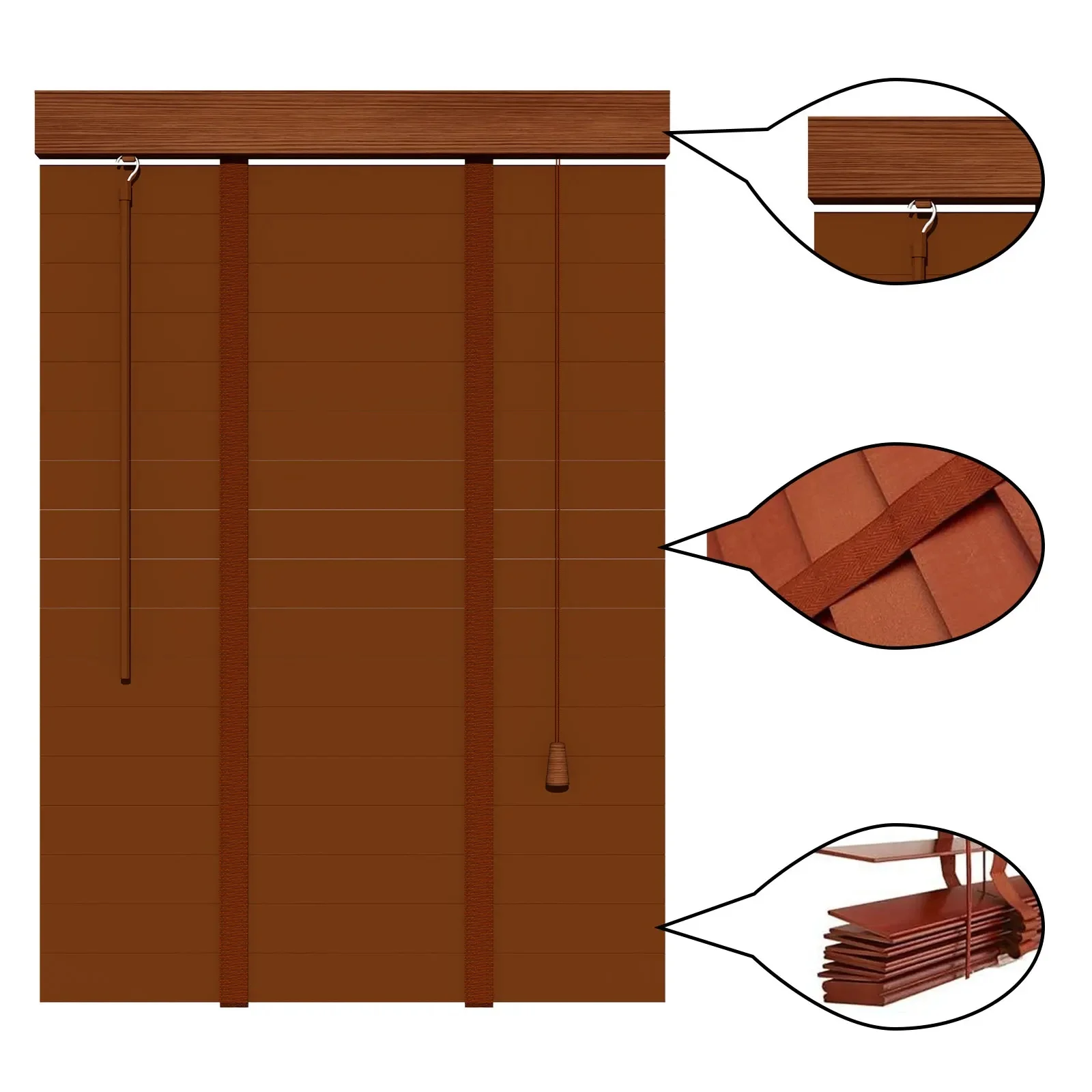 Wholesale new products eco-friendly venetian waterproof faux wood blinds for window
