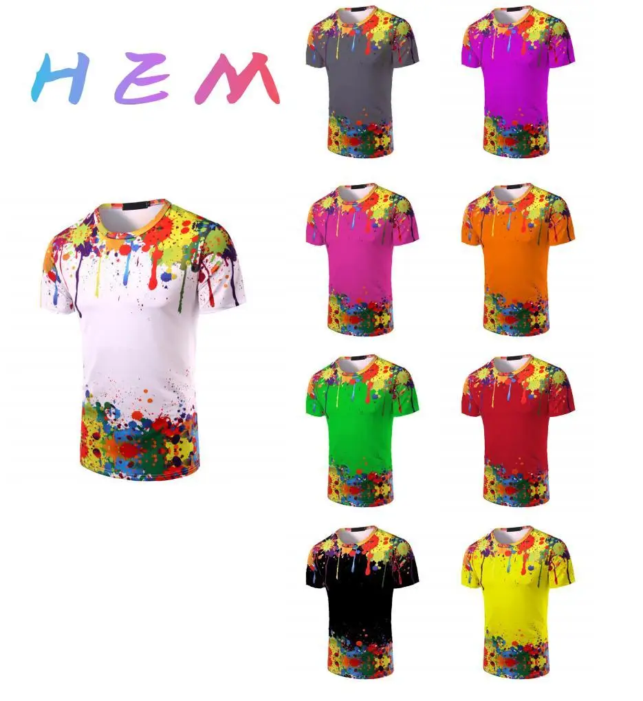 Bela Factory USA Sizes Custom Logo Plain Faux Bleached Leopard Printing Tie Dyed Patterned Polyester Sublimation T-shirts