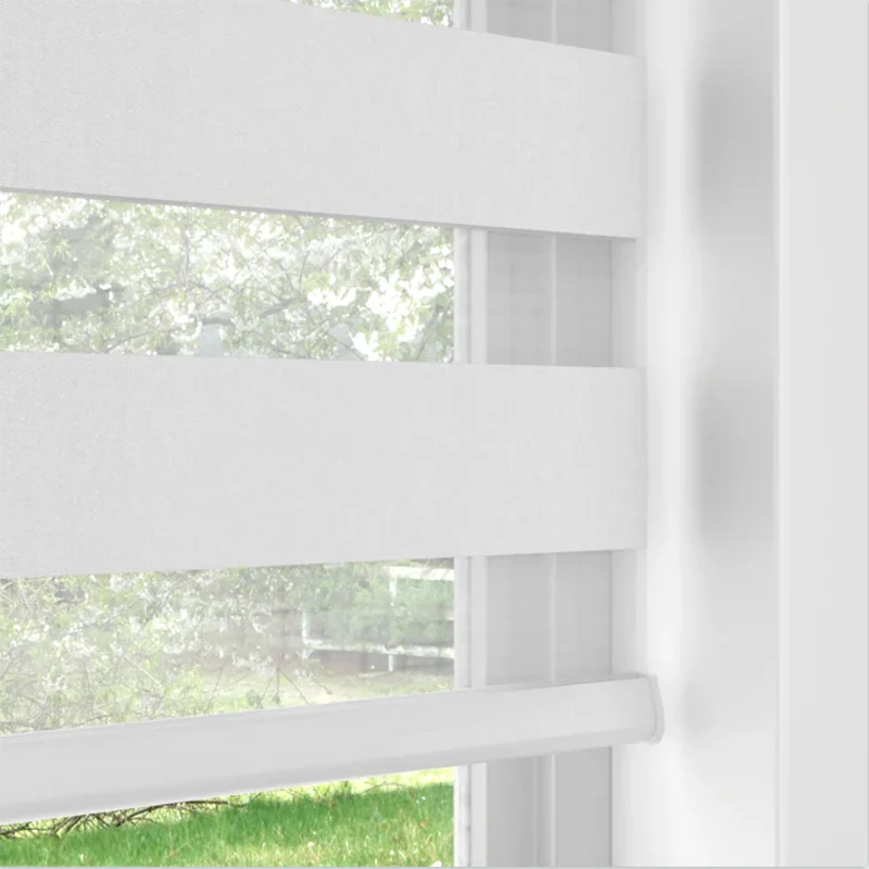 Motorized zebra roller shade electric remote control smart living room curtains day and night zebra blinds for windows