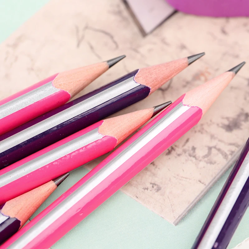 Карандаши Hb в ассортименте, стандартные полосатые карандаши на заказ, карандаши для офиса и школы, карандаши для офиса и школы, красные, апельсиновые карандаши 12 цветов