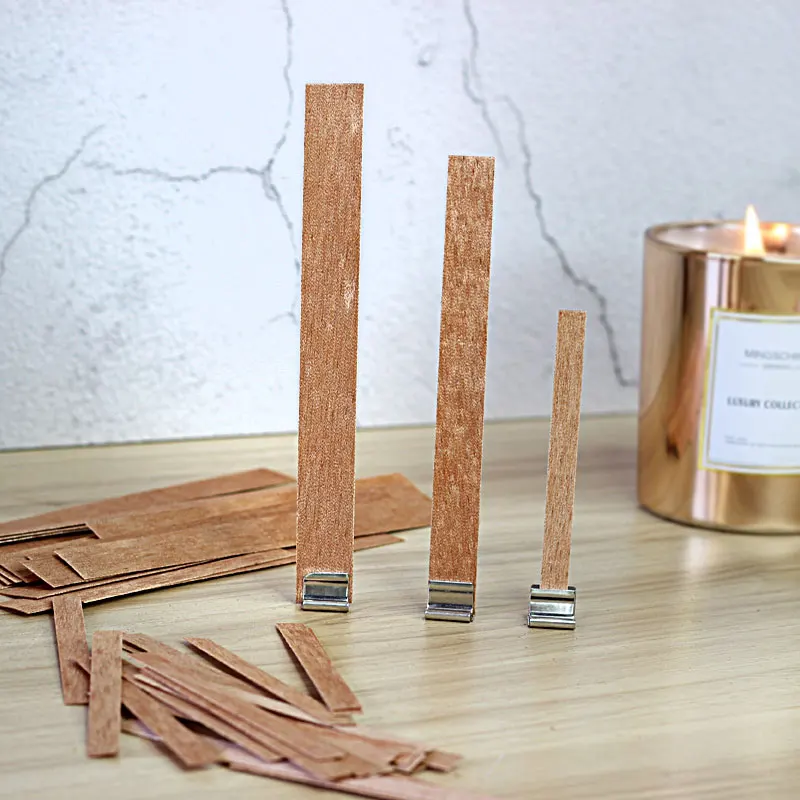 
Slice and cross shaped wooden wicks different sizes available candle wood wick 