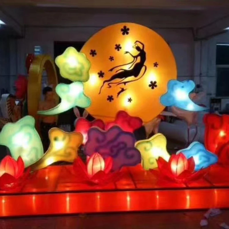 mid autumn festival lanterns/ led rabbit lanterns /moon lanterns artificial flower lanterns for sale
