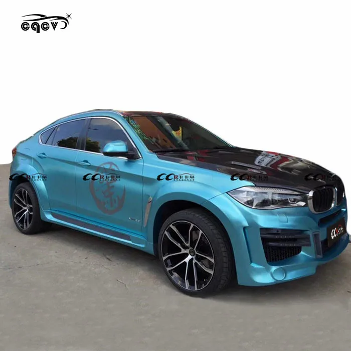 
Good fitment wide body kit for BMW X6 F16 front bumper rear bumper wide flare and hood for BMW x6 f16 facelift 