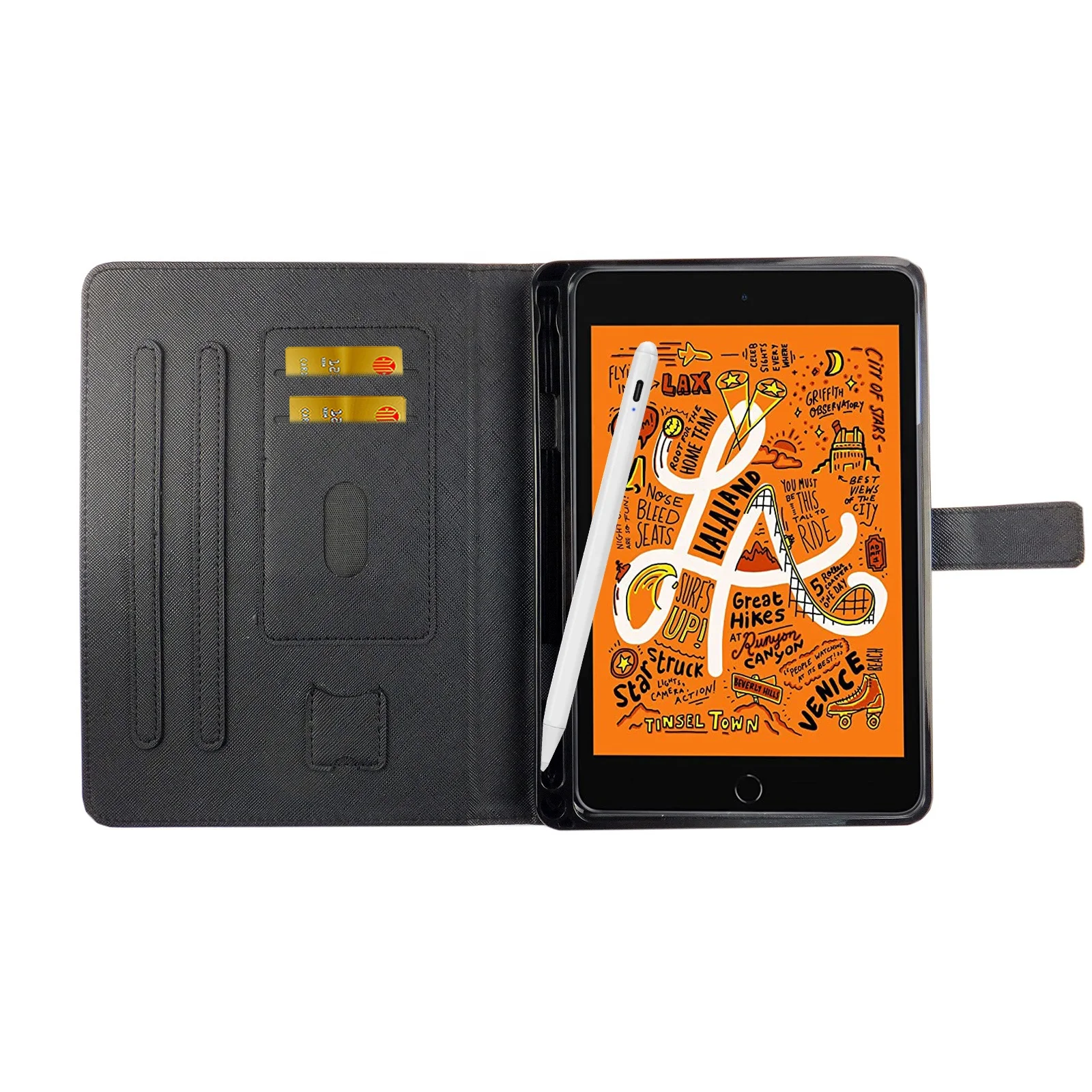 
Auto Wake and Sleep Smart Stand Tablet Case PU Leather Flip Covers For 7.9' Apple iPad Mini 5 (2019) & Mini 4 (2015) 