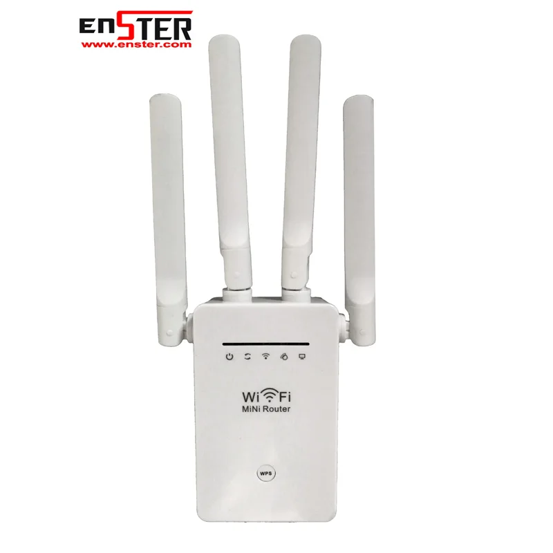 
2.4GHZ WiFi 300Mbps wireless mini router High Gain Antennas Repeater 802.11N RJ45 2 Ports long range 