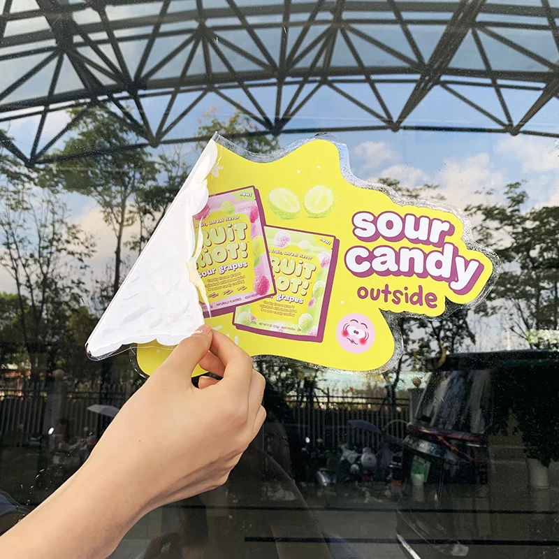 Custom High-quality Waterproof NO Glue Any Sized Adhesive-free Die Cut mess-free Clear Window Removable Static Clings