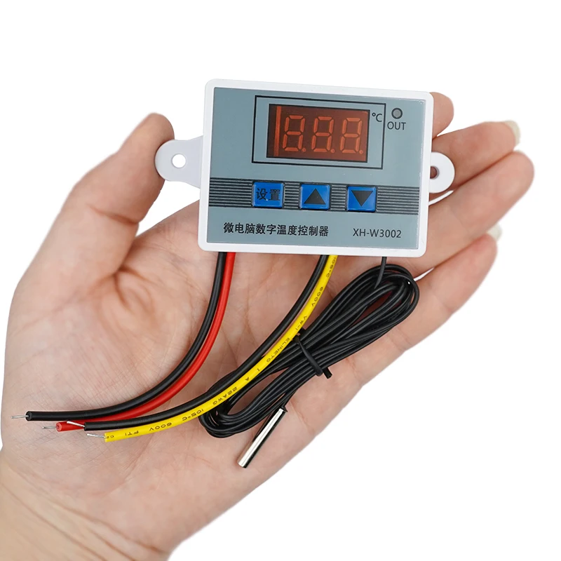 XH-W3002 микрокомпьютер цифровой регулятор температуры светодиодный термостат переключатель постоянного тока 12 В переменного 110 220
