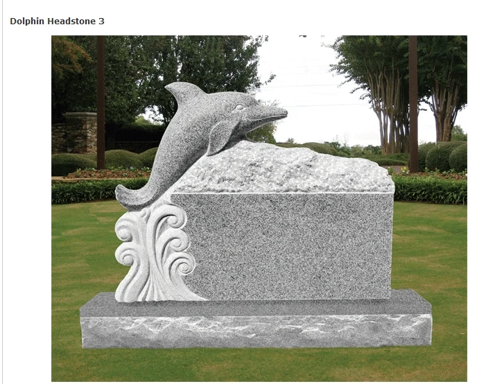 Carving Angel heart shape China light grey granite Headstone for babies