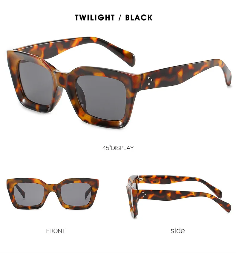 Лидер продаж солнцезащитные очки для мужчин и женщин с защитой от ультрафиолета UV 400 квадратные брендовые дизайнерские 2020