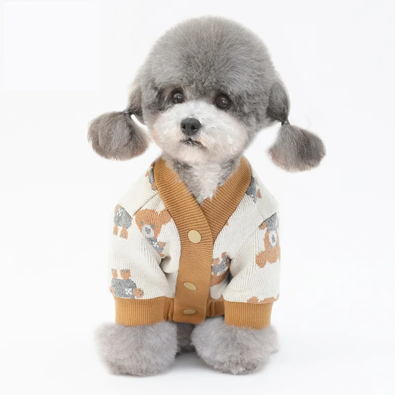Autumn and winter new wind pet clothes dog clothes dog sweater teddy beautiful clothes