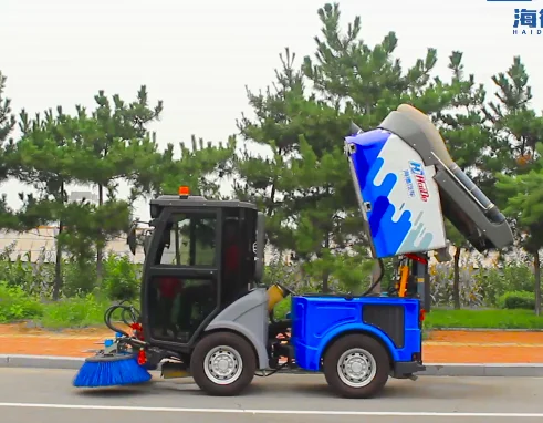 New Four Wheel Truck Street Road Sweeper Machine Multi-Functional Garbage Cleaning Device with Reliable Motor Engine Gearbox