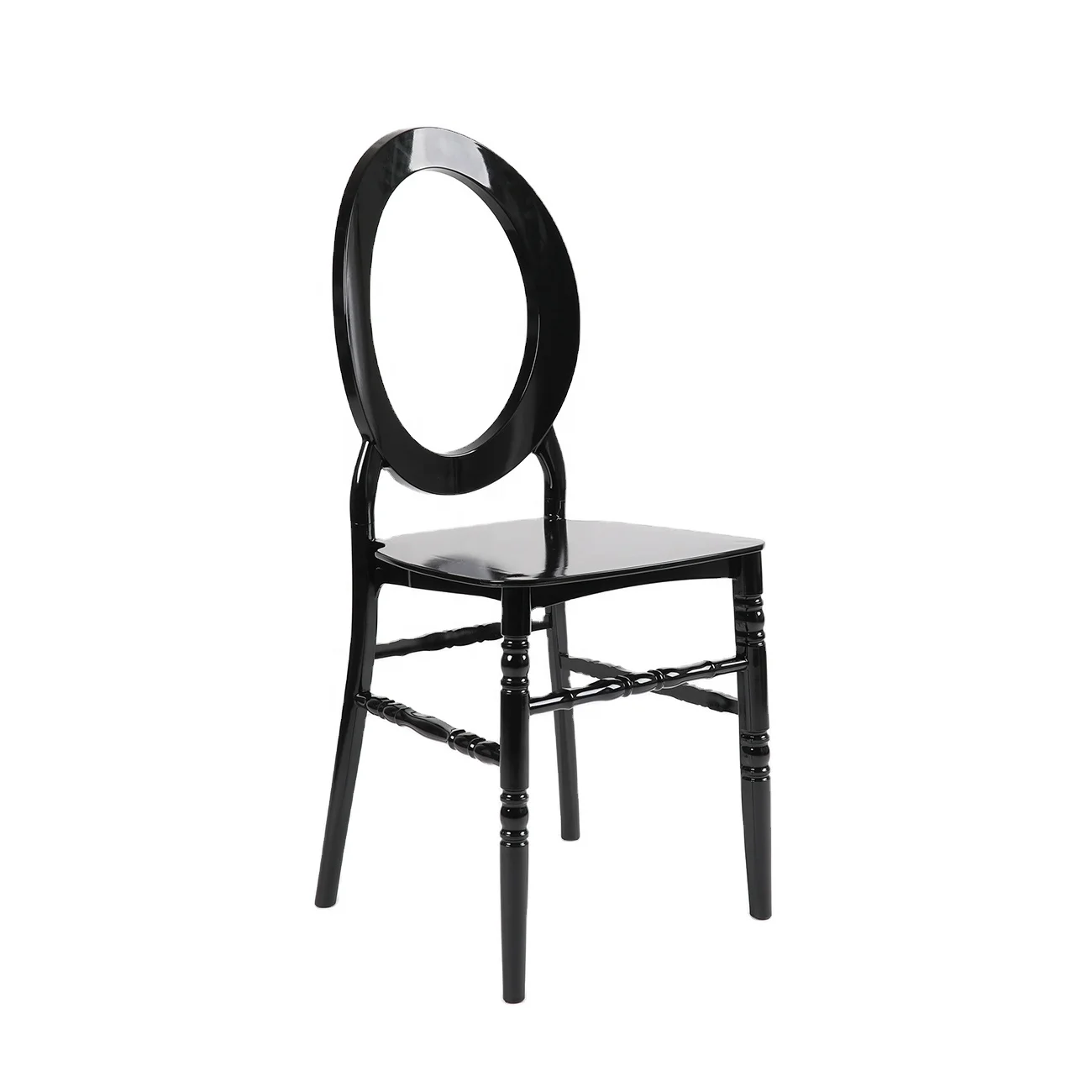 plastic resin PP round O back wedding chiavari chairs  for rental event contract