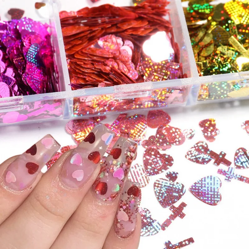 Nail glitter Glitter Chameleon mica Flame sheet Laser Butterfly Heart gold foil