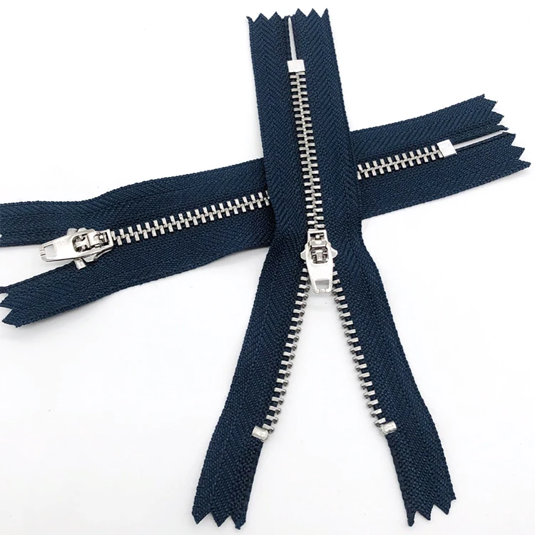 China Zipper YG Slider Metal Zips Stainless Steel Zip Jeans Zipper Custom taiwan metallic Metal Zipper