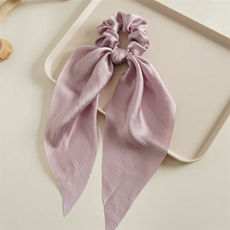 Hao Han Wholesale Customize 2023 Kids Hair Accessories Silk Bands High-Quality Scrunchies