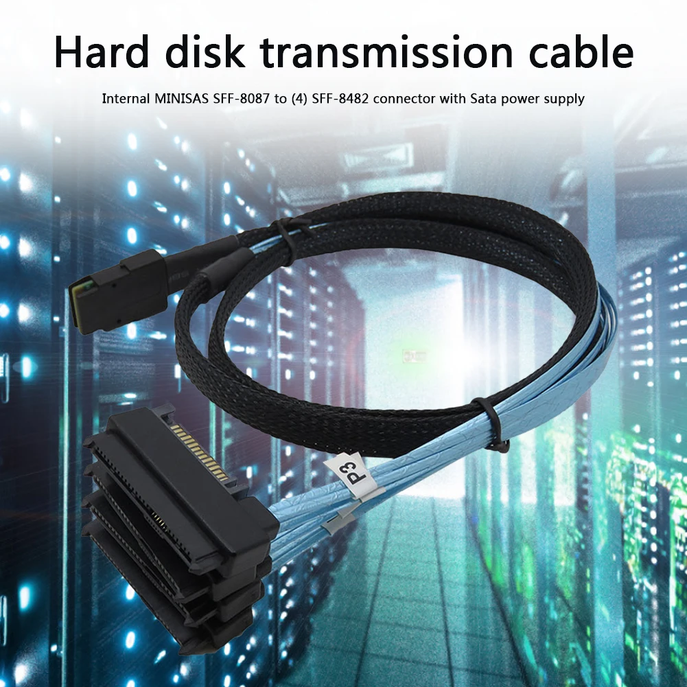 Внутренняя Mini SAS 36-контактный SFF-8087 до 4 29-Pin SFF-8482 кабель с 15 контактный разъем питания SATA провод сердечником для жесткого