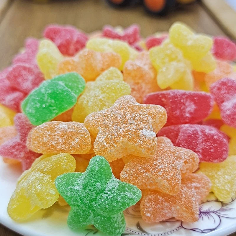 OEM Star Shape Delicious Fruit Soft Candy Healthy Snack Sweet Jelly Halal Gummy Candy For Kids
