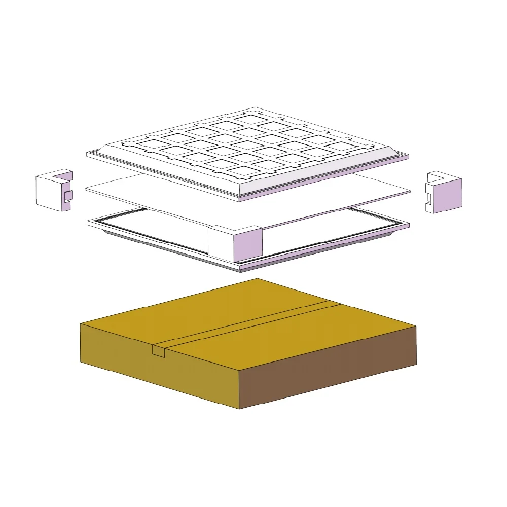 square frameless backlight 48w led panel light for supermarket office hospital ceiling lighting led panel light 600x600