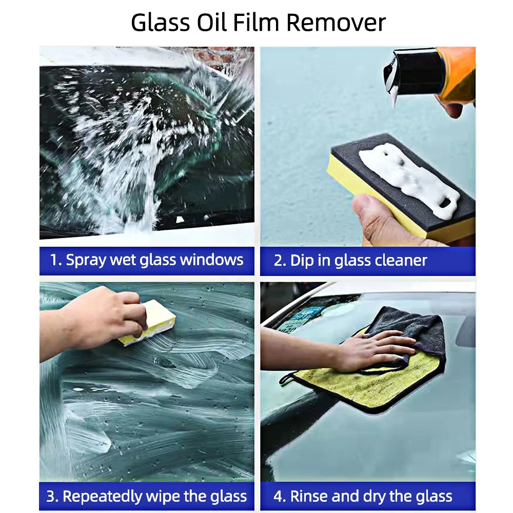 car window glass stain remover car glass oil film remover car glass cleaner