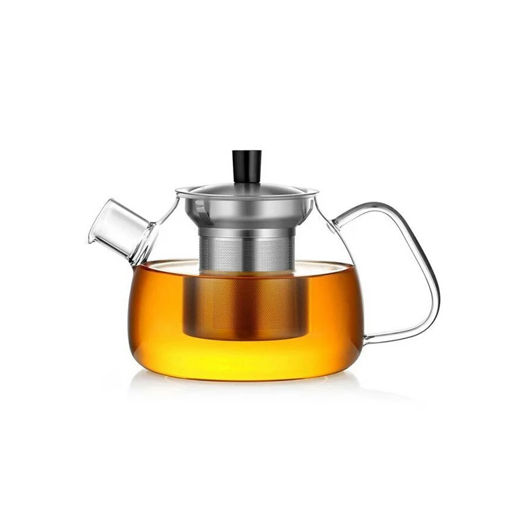 Large Capacity Wholesale 1000ml Borosilicate Glass Teapot with 304 Stainless Filter