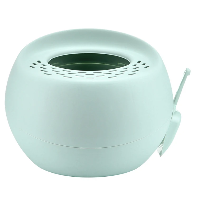 Factory direct sales new round top in cat litter box large size anti odor anti sputtering indoor cat litter box