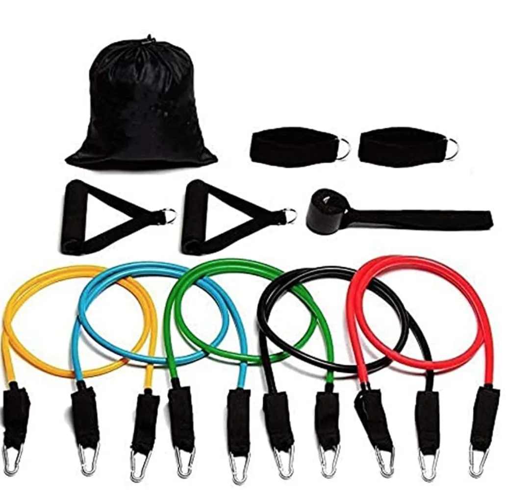 11 pcs Fitness Resistance Bands Set Pull Rope Set for Fitness Strength Training