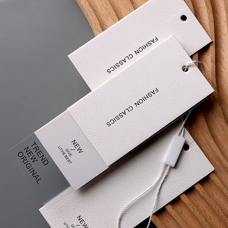 Factory Customized luxury Clothing brand logo Paper hanging tags for clothes Jeans shoe hanging tags Swing Price tags