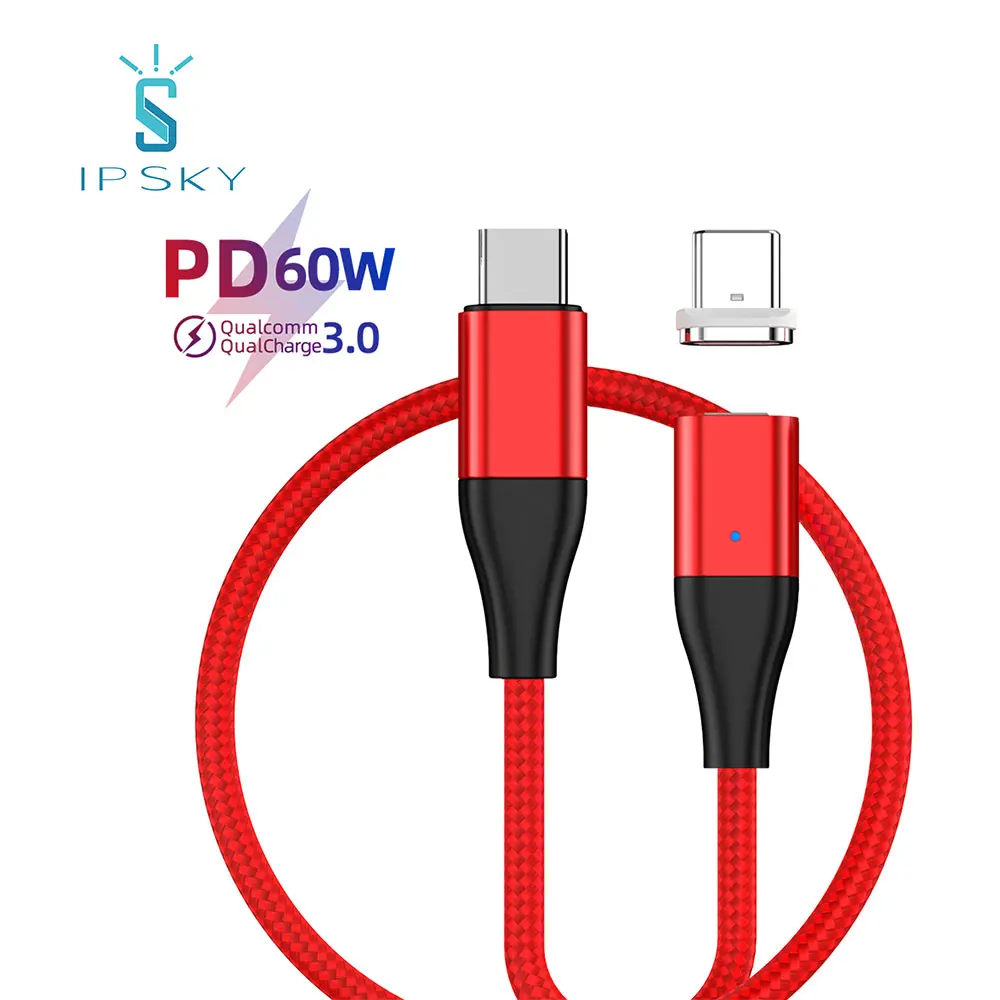 
IPSKY Newest Type-C toType-C PD 60W cable Type-C to lighting charging cable magnetic usb data cable 