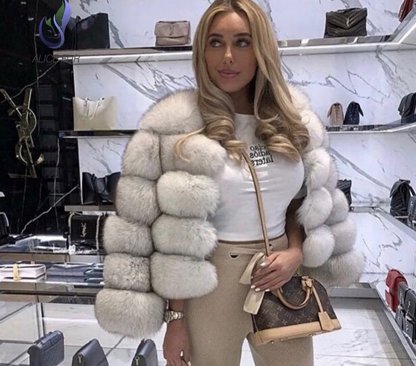 Artificial Fur Coat Warm Thicken Hooded Women Outerwear Fashion Big Man Made Leather Fur Collar Parkas Female Winter