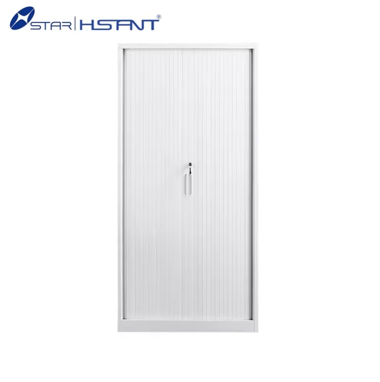 Double Sliding Door Rolling Shutter Storage Steel Cabinet Tambour Door Top Filing Cupboard Office
