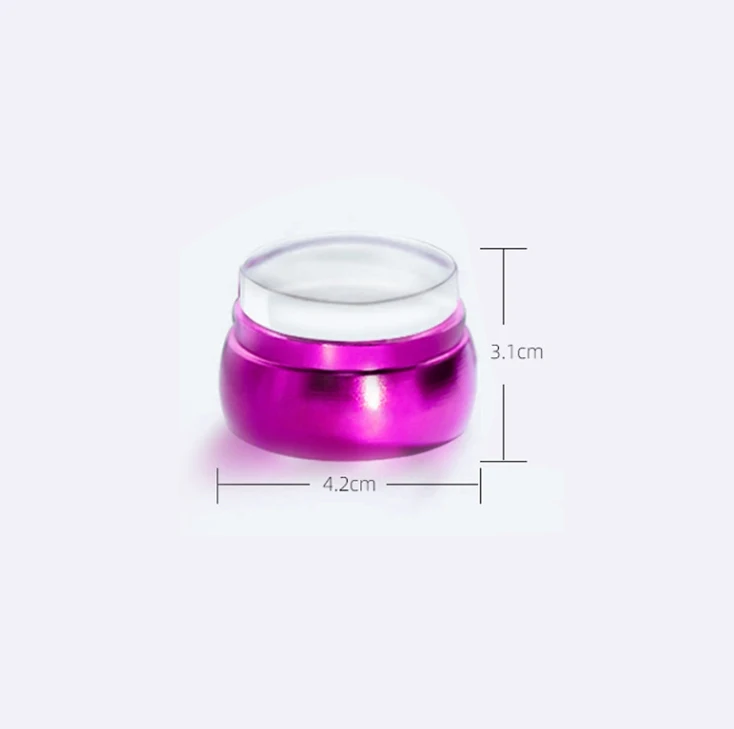 Hot Wholesale Metal and Silicone Nail Stamper Scraper Transparent Nail Stamp Stamping Tools New Nail Art Tools