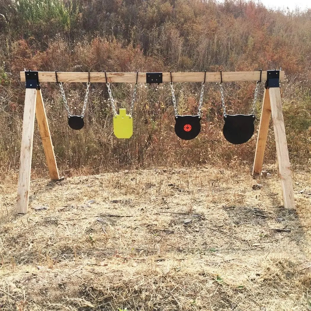2x4 Target Stand Brackets Steel Gong Targets Holder Base Targets Hanger for Shooting