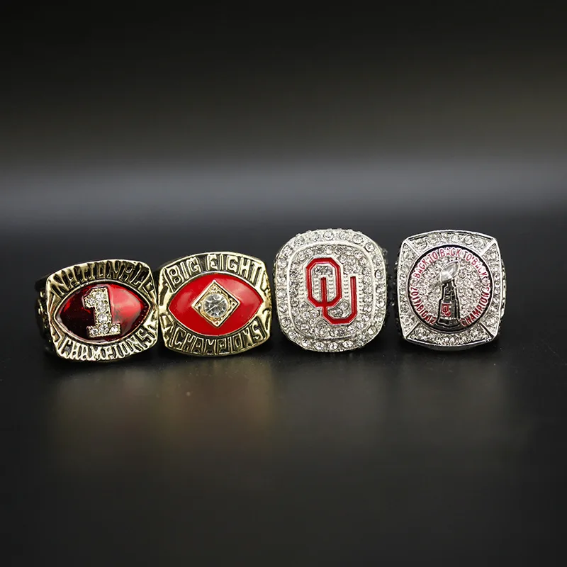 1985 1987 2015 2017 University of Oklahoma warriors championship ring suit