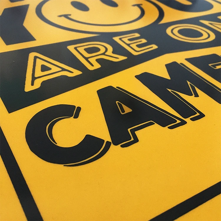 Reflective Printable Metal Security Notice CCTV Video Recorded Smile You Are On Camera Warning Signs Board