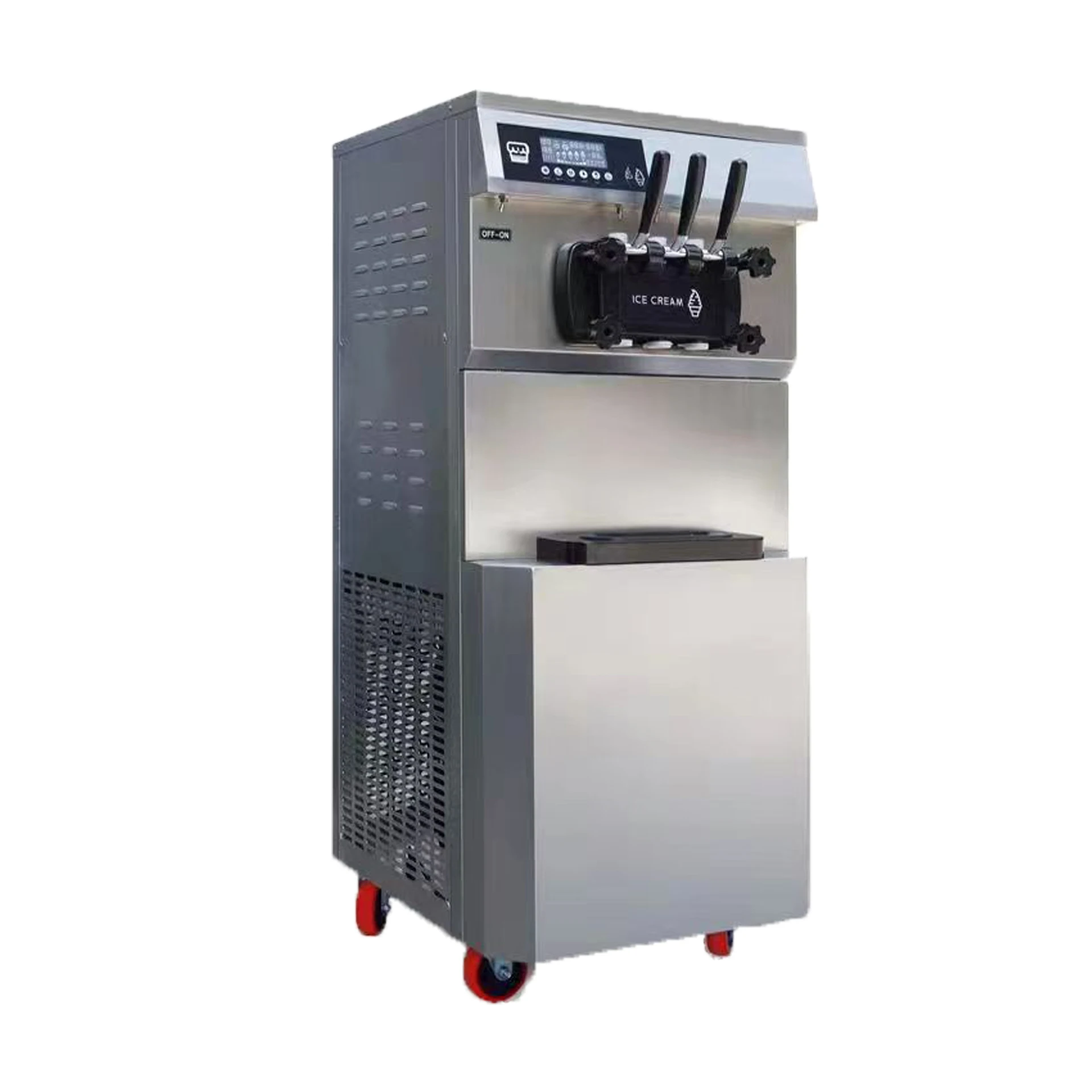 Commercial Soft Ice Cream Maker Frozen Yogurt Machine LCD Display Ice Cream Machine