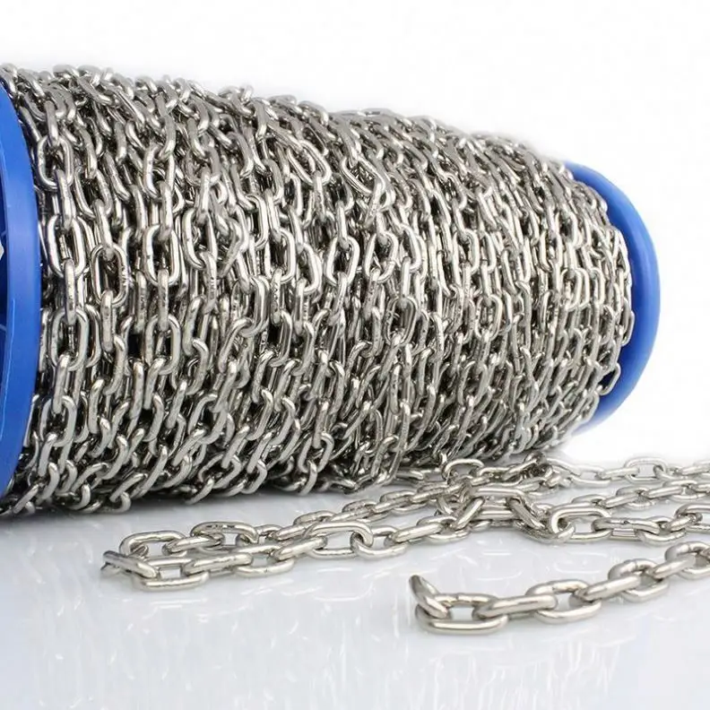 China Manufacturer Winding Wheel Chian Welded Long Low carbon Mild Steel Link Chain for Sale