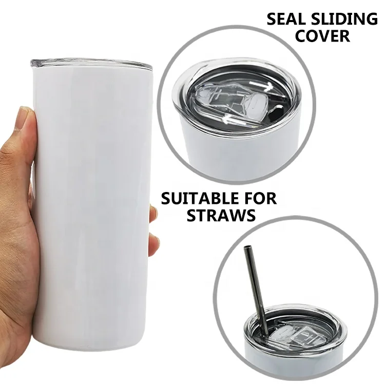 Wholesale Double Wall Stainless Steel Vacuum15oz 20oz Blank Sublimation coating Tumbler Insulated with Lid for Heat Transfer