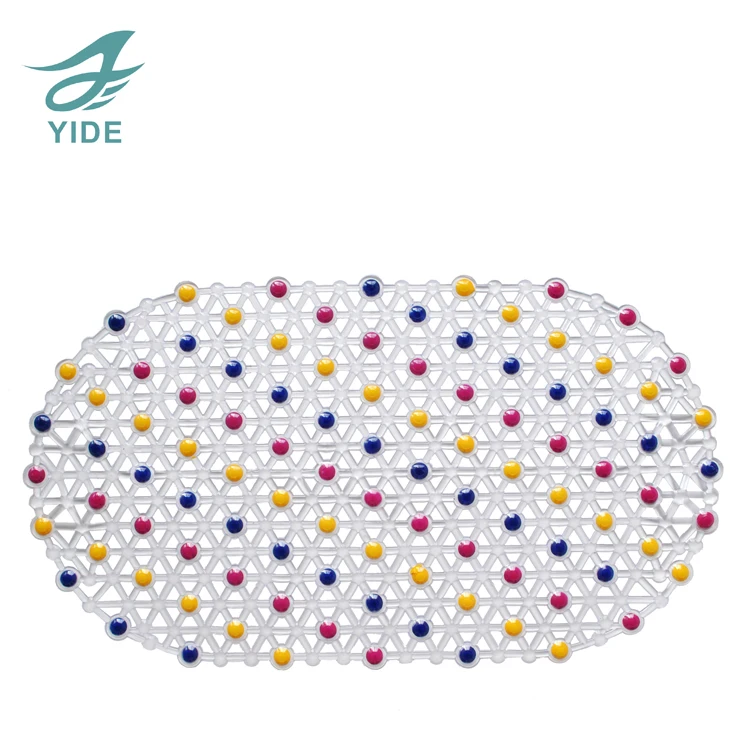 YIDE Hot sale manufacturer hotel custom Bathroom Products massage function PVC non-slip Bath Mats with suction cups