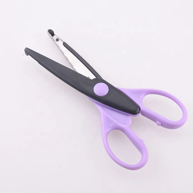 Plastic Colored Fancy Training Scissors Children Safety Preschool For Kids Art Craft DIY Hand Make