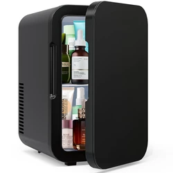 CE GS ETL  6L Portable desktop  Mini Cosmetics Skincare Fridge with Makeup Black Mini Fridge