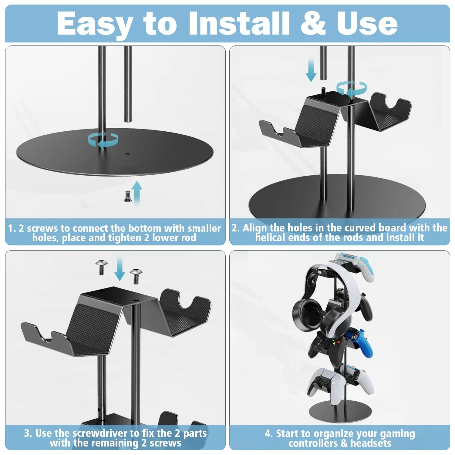 Four Storey Joystick Stand Accessory Game Controller Headset Stand Controller Accessories Display Stand