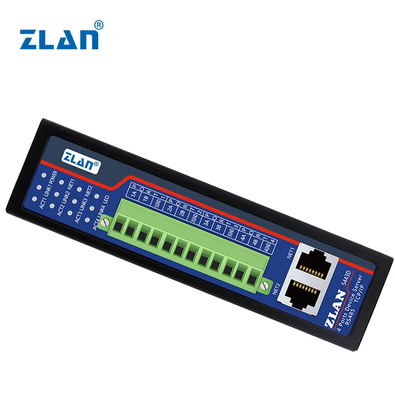 4 port Isolating serial to Ethernet TCP IP Converter Modbus RTU TCP