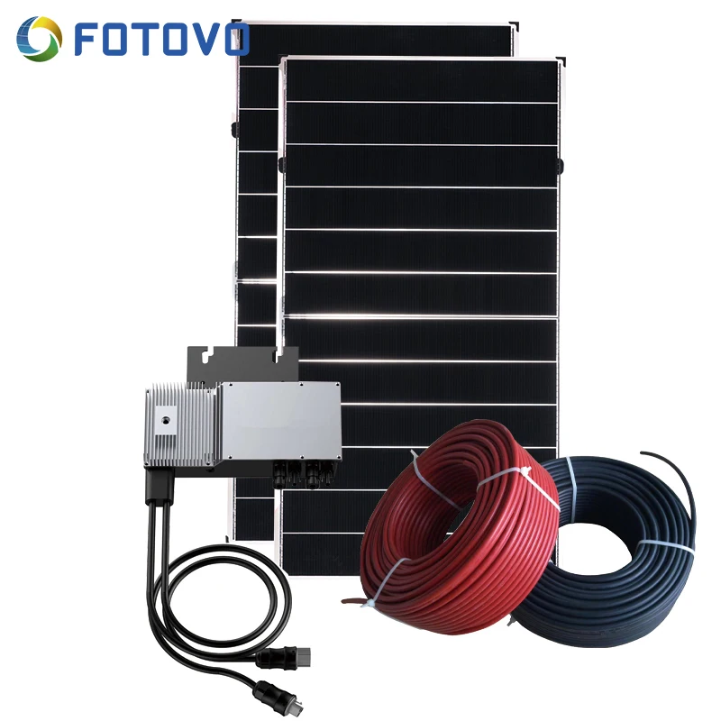 FOTOVO micro inverter plug-in solar system balcony solar system 600W balcony power plant 400W