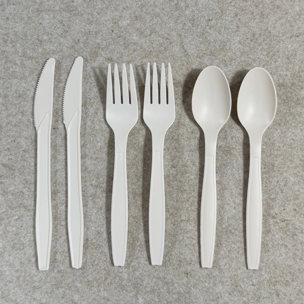 CPLA Cornstarch Wholesale Disposable Pla Knife Fork Spoon biodegrad dispos	cutleri