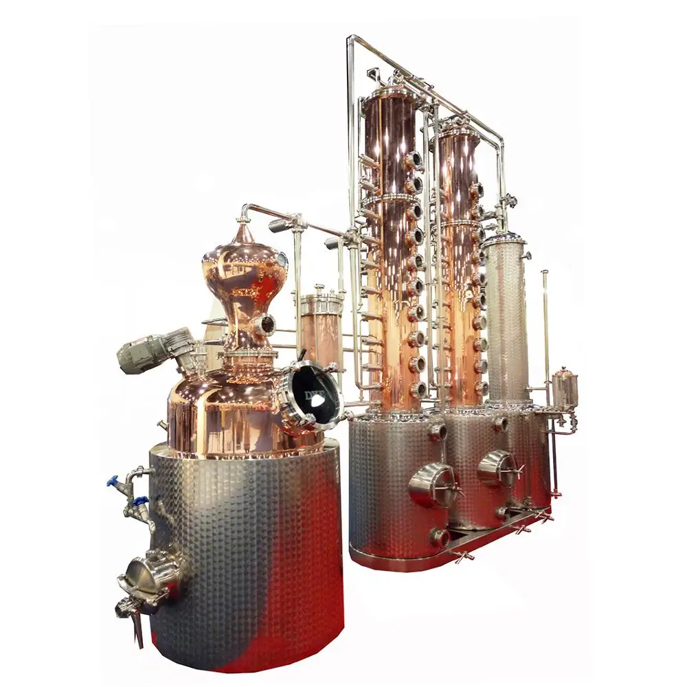 DYE 75% 96%abv spirits making machine copper distillery equipments for sale