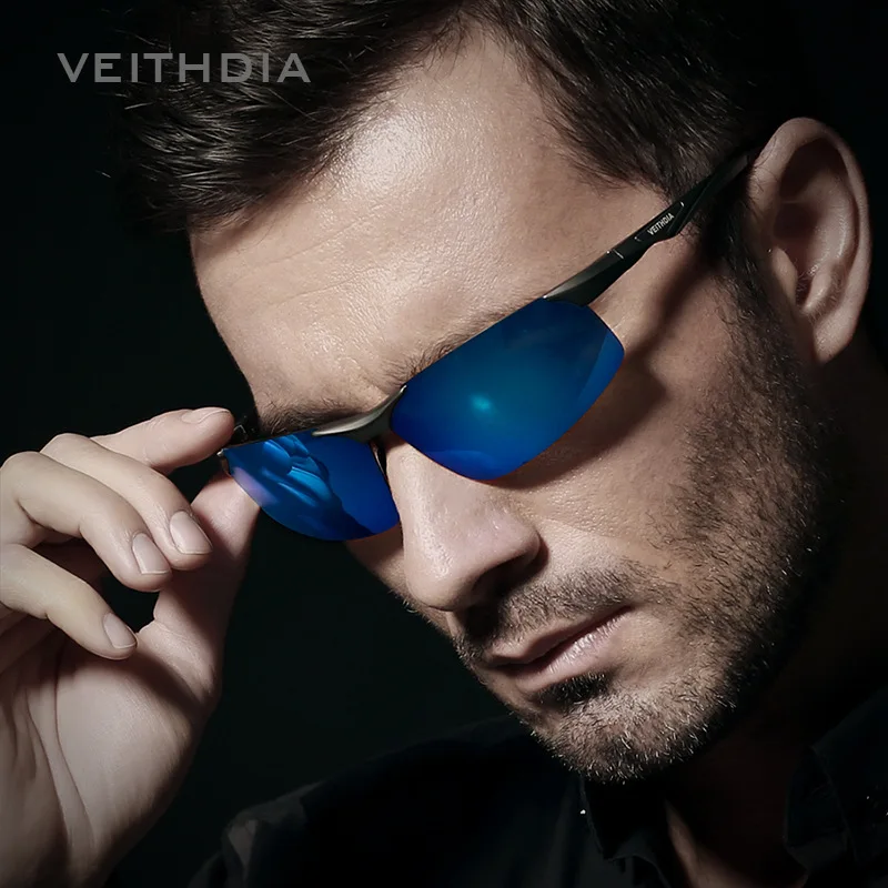 VEITHDIA 6502 новые дизайнерские высококачественные Квадратные Солнцезащитные очки UV400 с алюминиевой магниевой поляризацией спортивные солнцезащитные для мужчин 2023