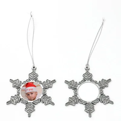 Snowflake shape sublimation christmas  ornament christmas decorations